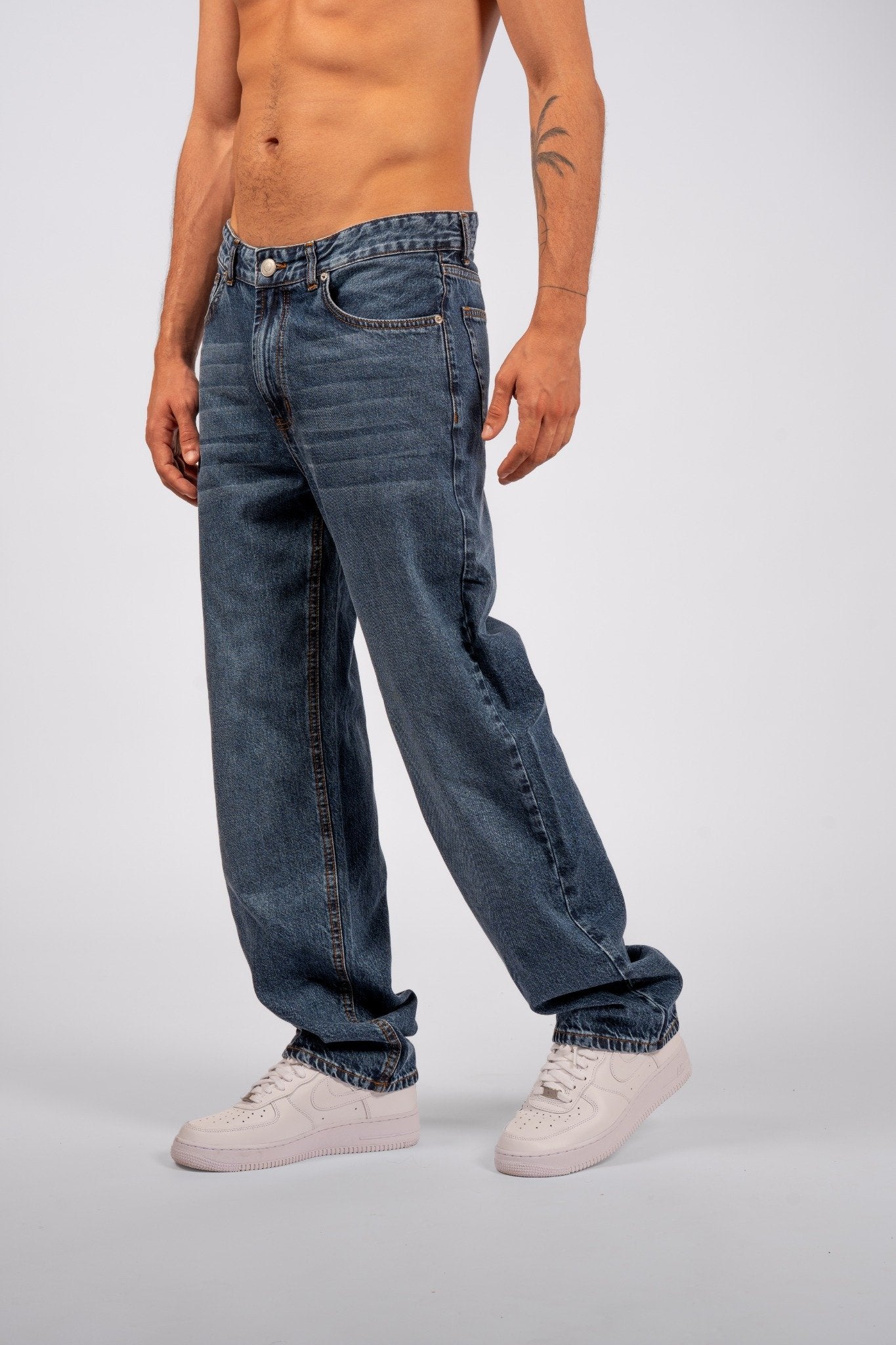 Wide-Leg Denim Jeans