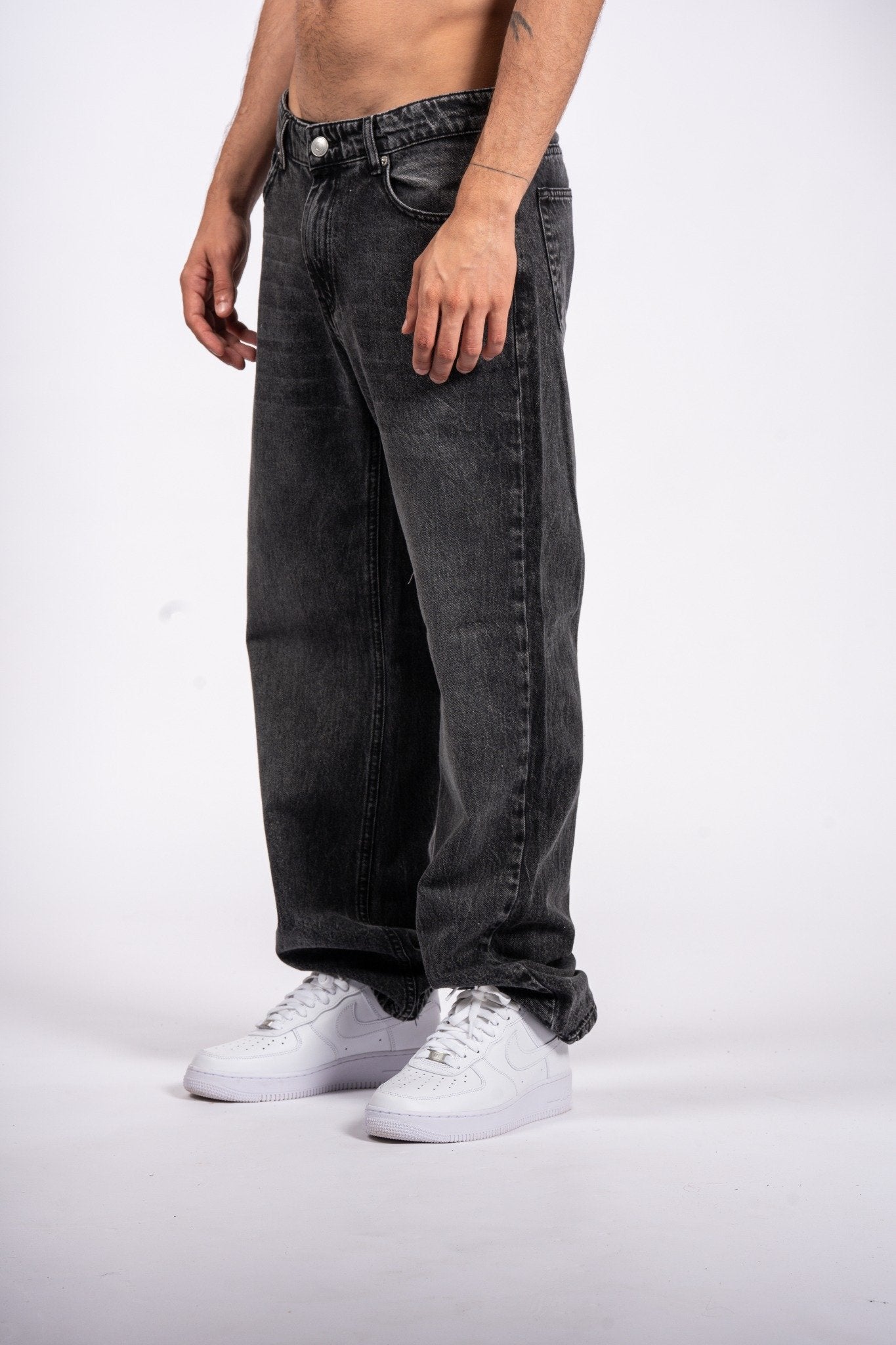 Wide-Leg Denim Jeans