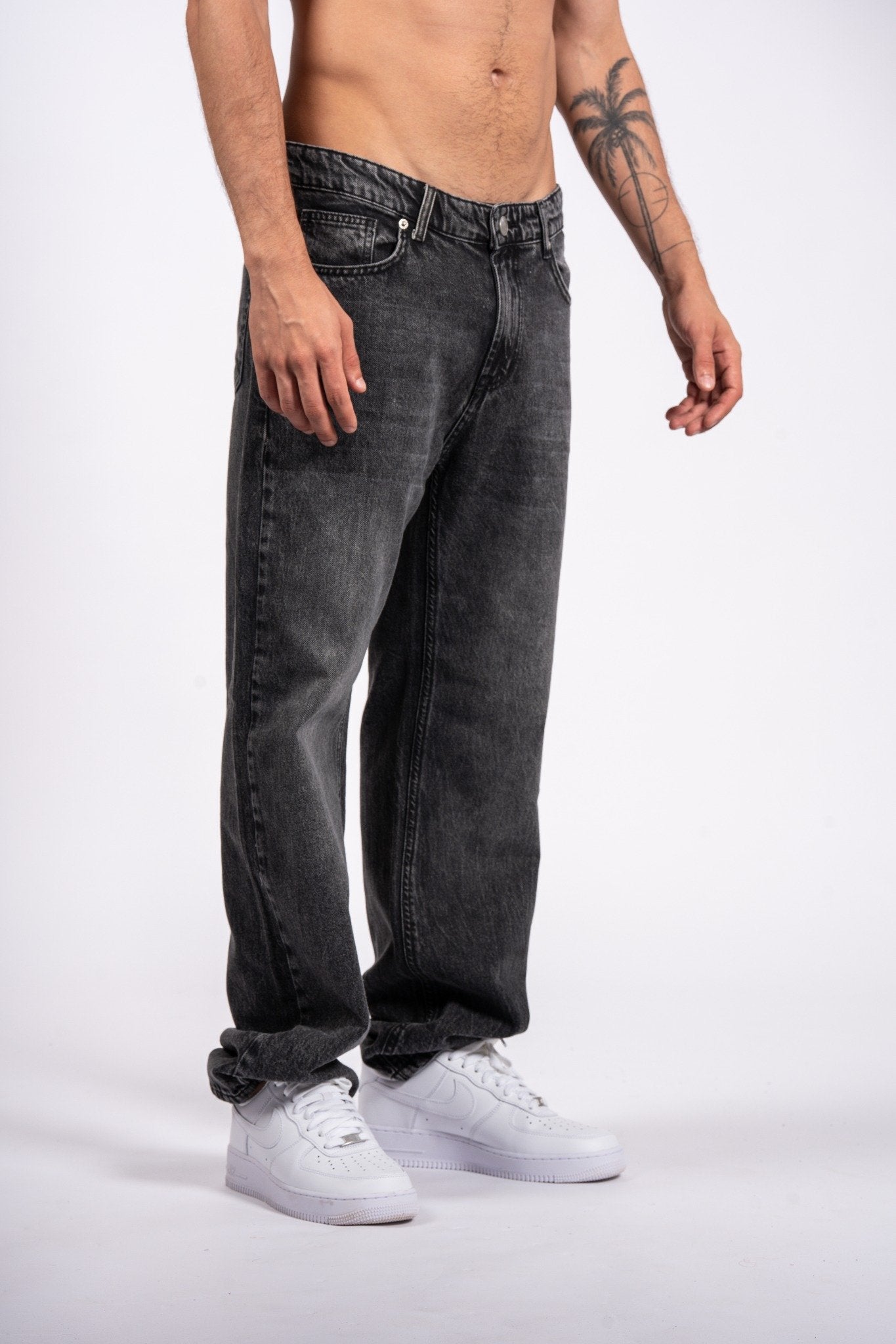Wide-Leg Denim Jeans