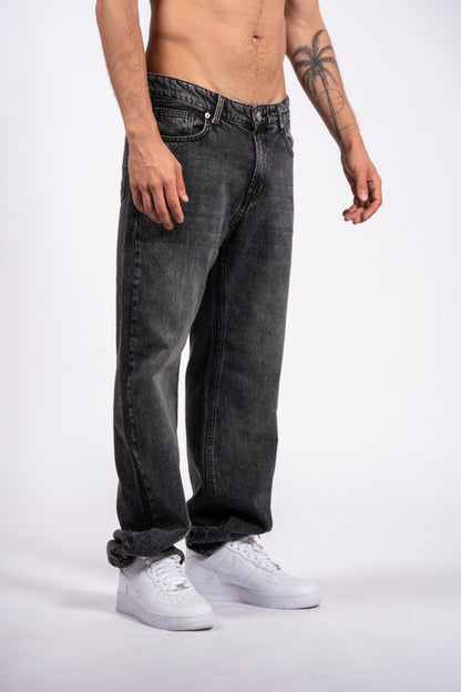 Wide-Leg Denim Jeans