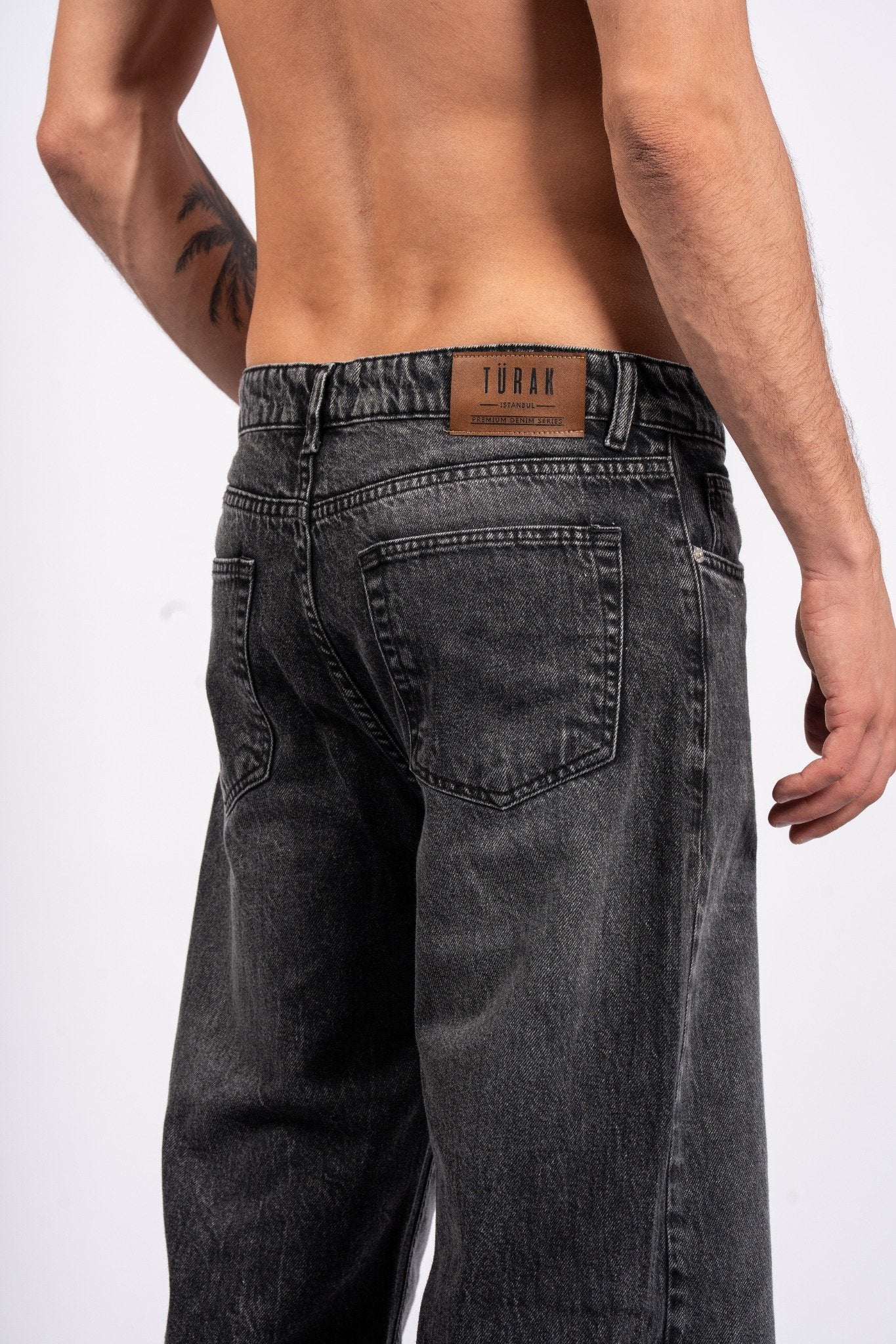 Wide-Leg Denim Jeans