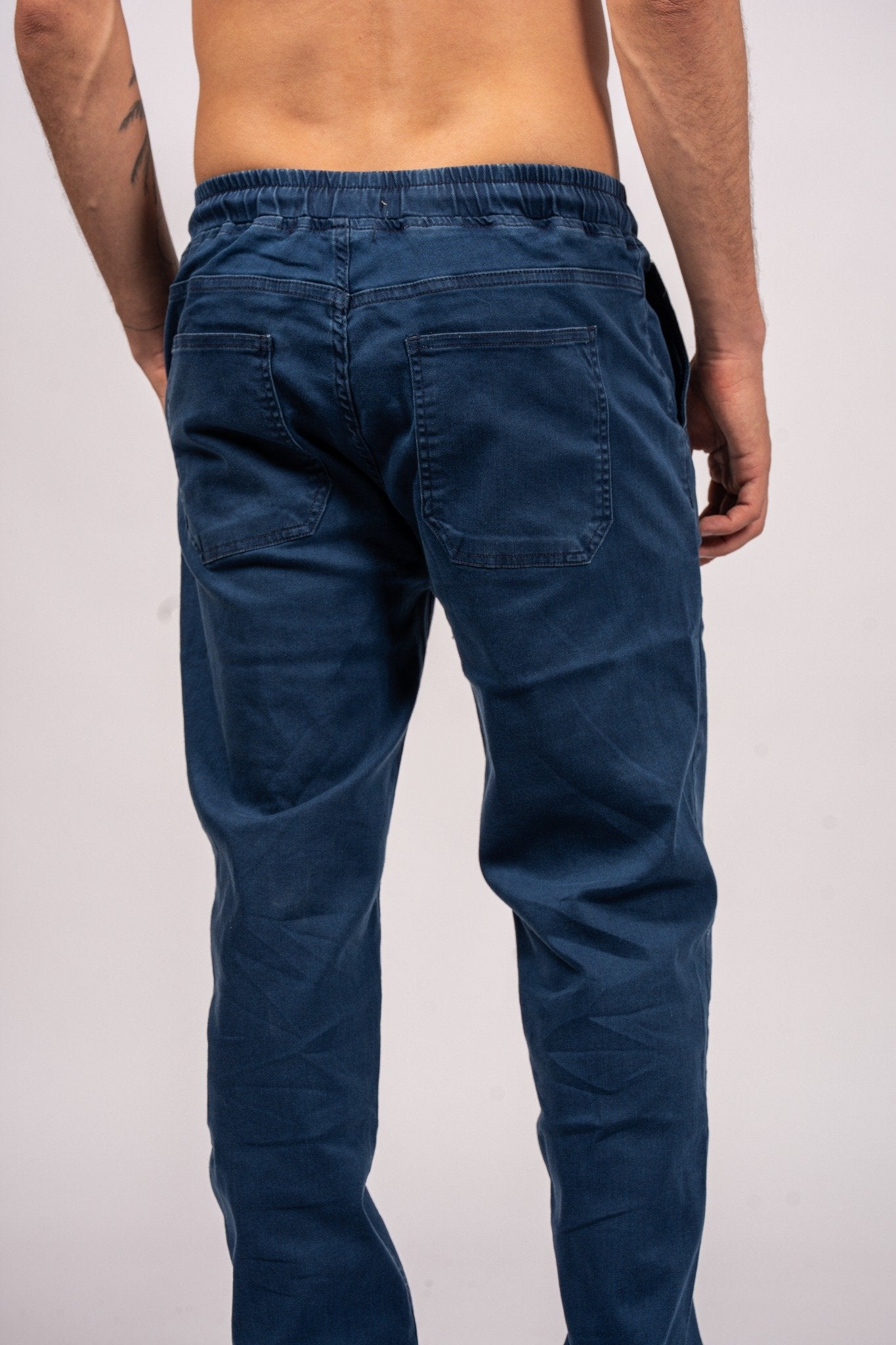 Drawstring Relaxed Denim Jeans