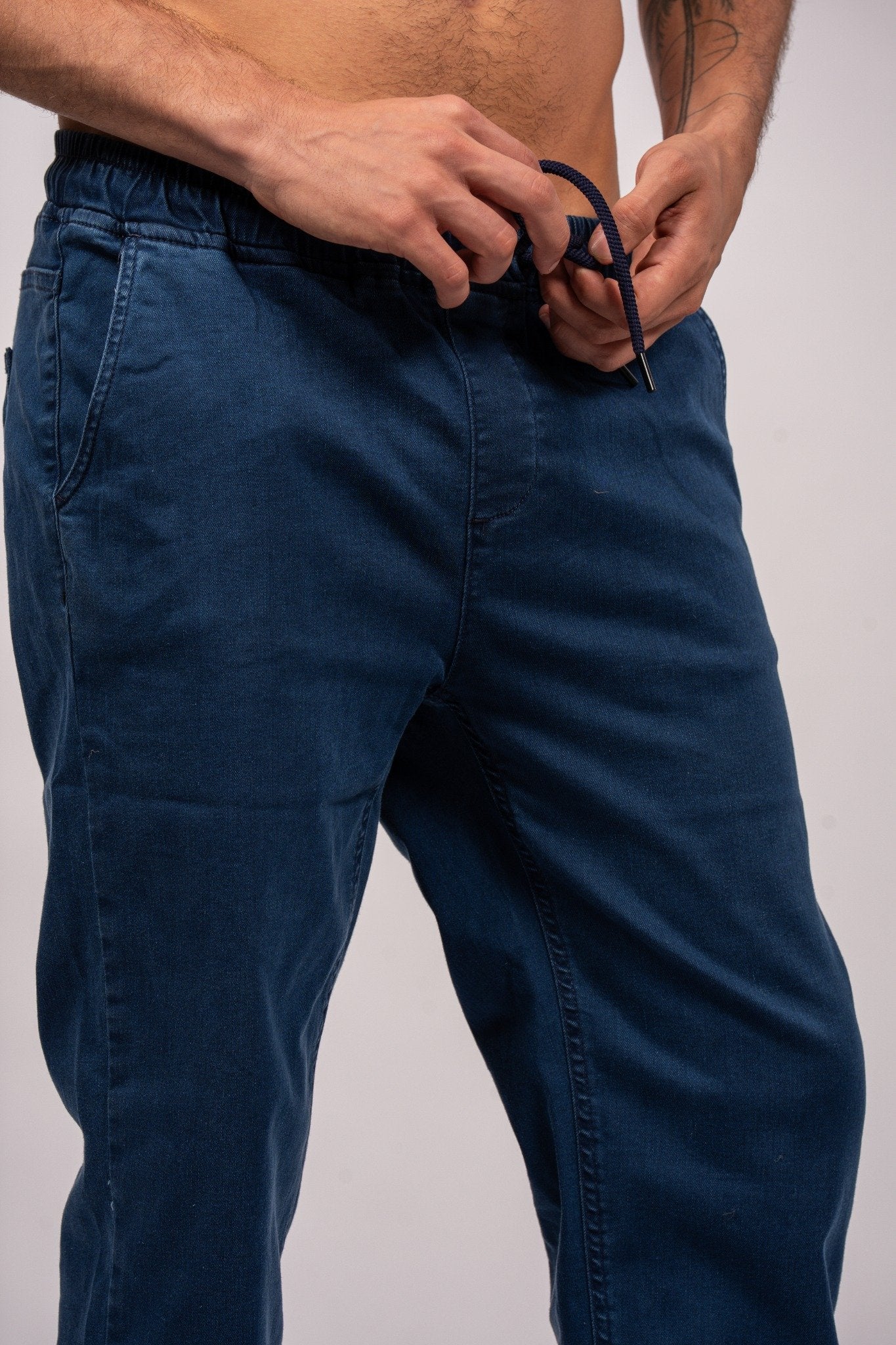 Drawstring Relaxed Denim Jeans