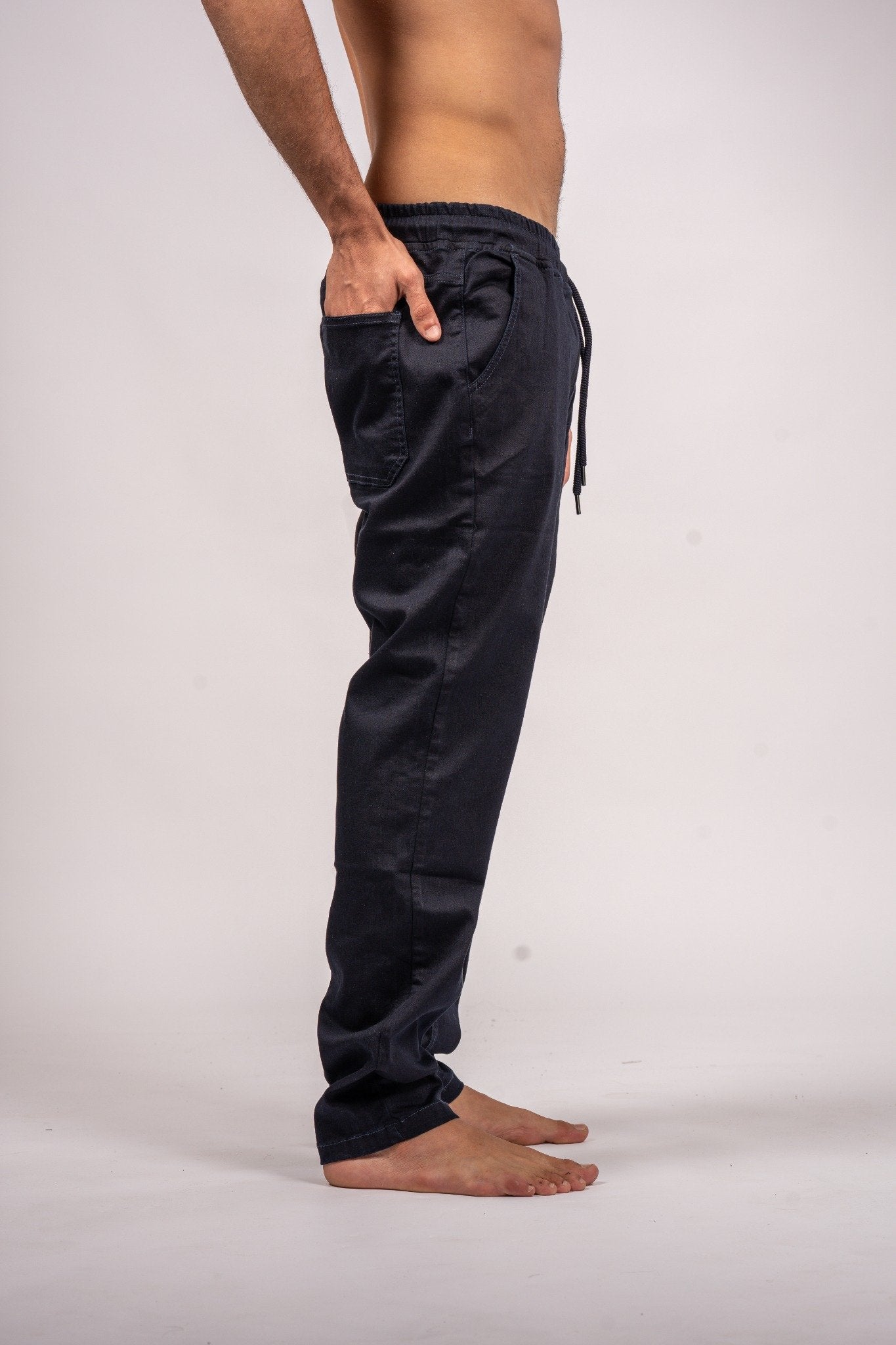 Drawstring Relaxed Denim Jeans