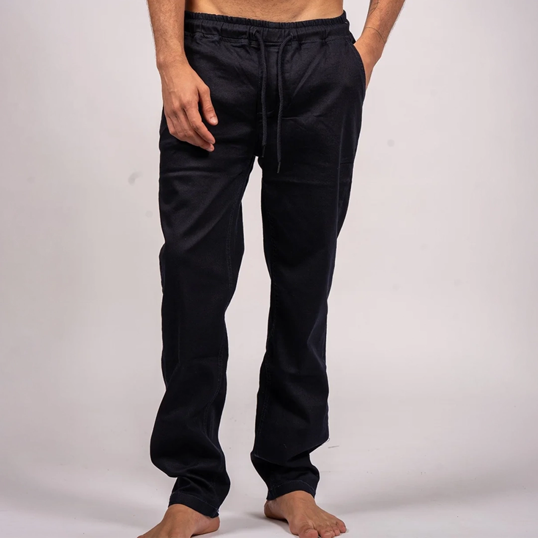 Drawstring Relaxed Denim Jeans Deep Indigo