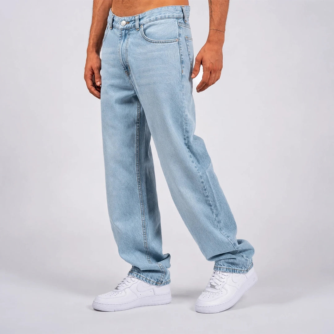 Wide-Leg Denim Jeans