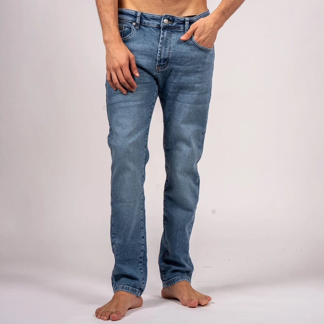Slim Fit Denim Jeans Mid Blue Wash