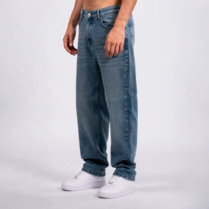 Wide-Leg Denim Jeans