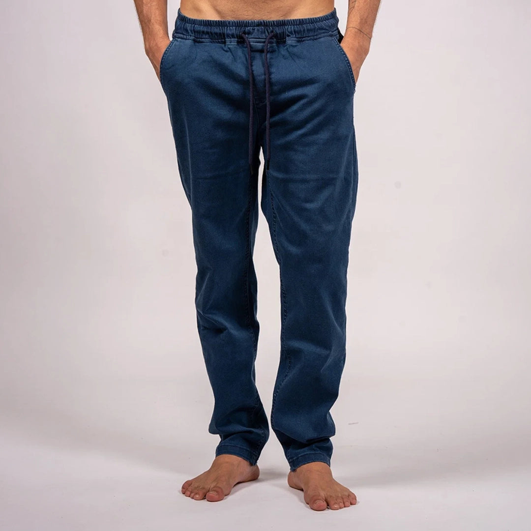 Drawstring Relaxed Denim Jeans Midnight Indigo