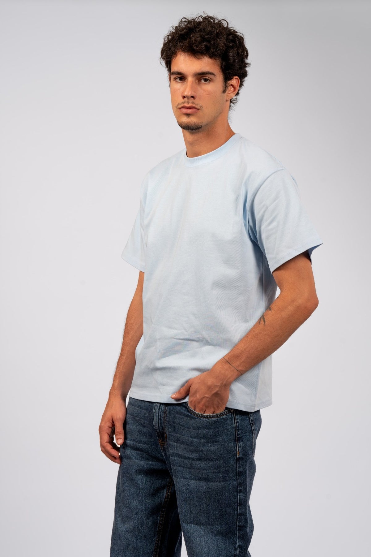 Relaxed Heavyweight T-Shirt Sky-Blue