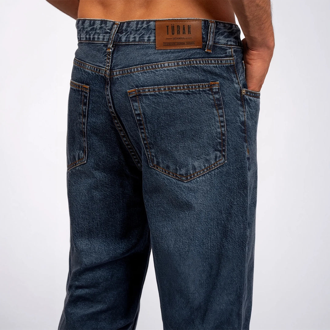 Wide-Leg Denim Jeans