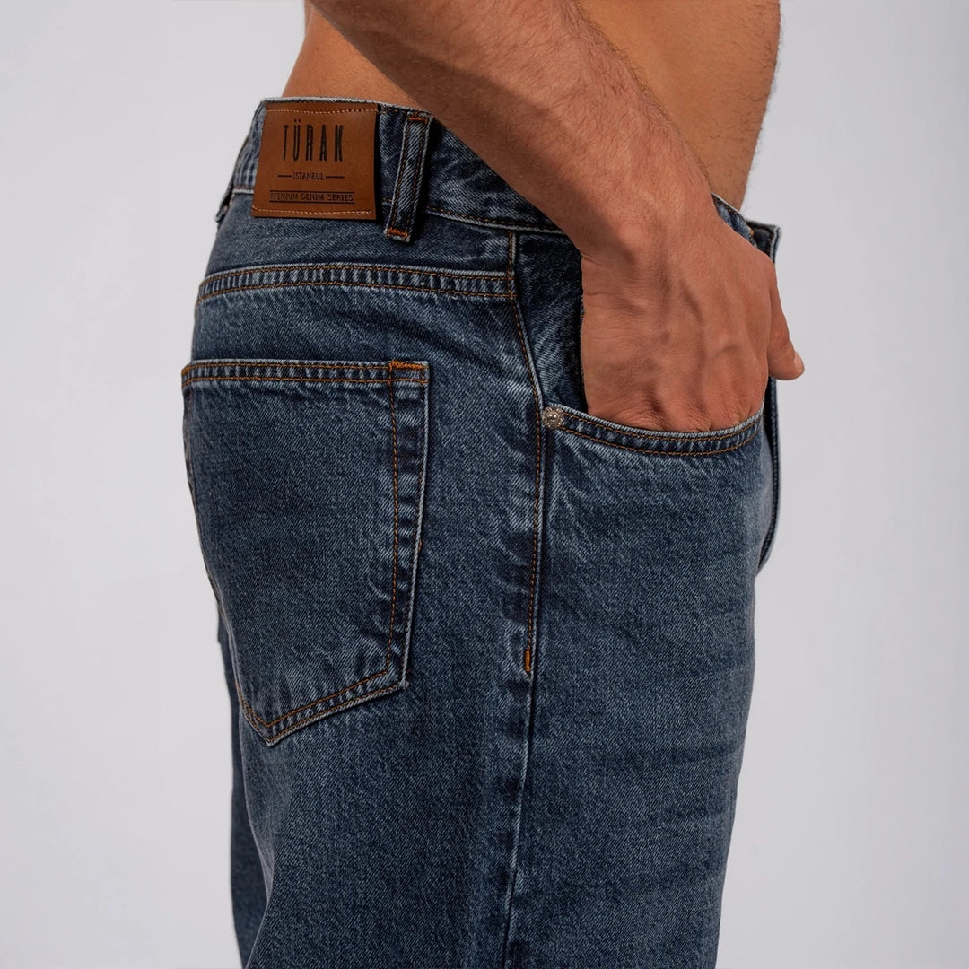 Wide-Leg Denim Jeans