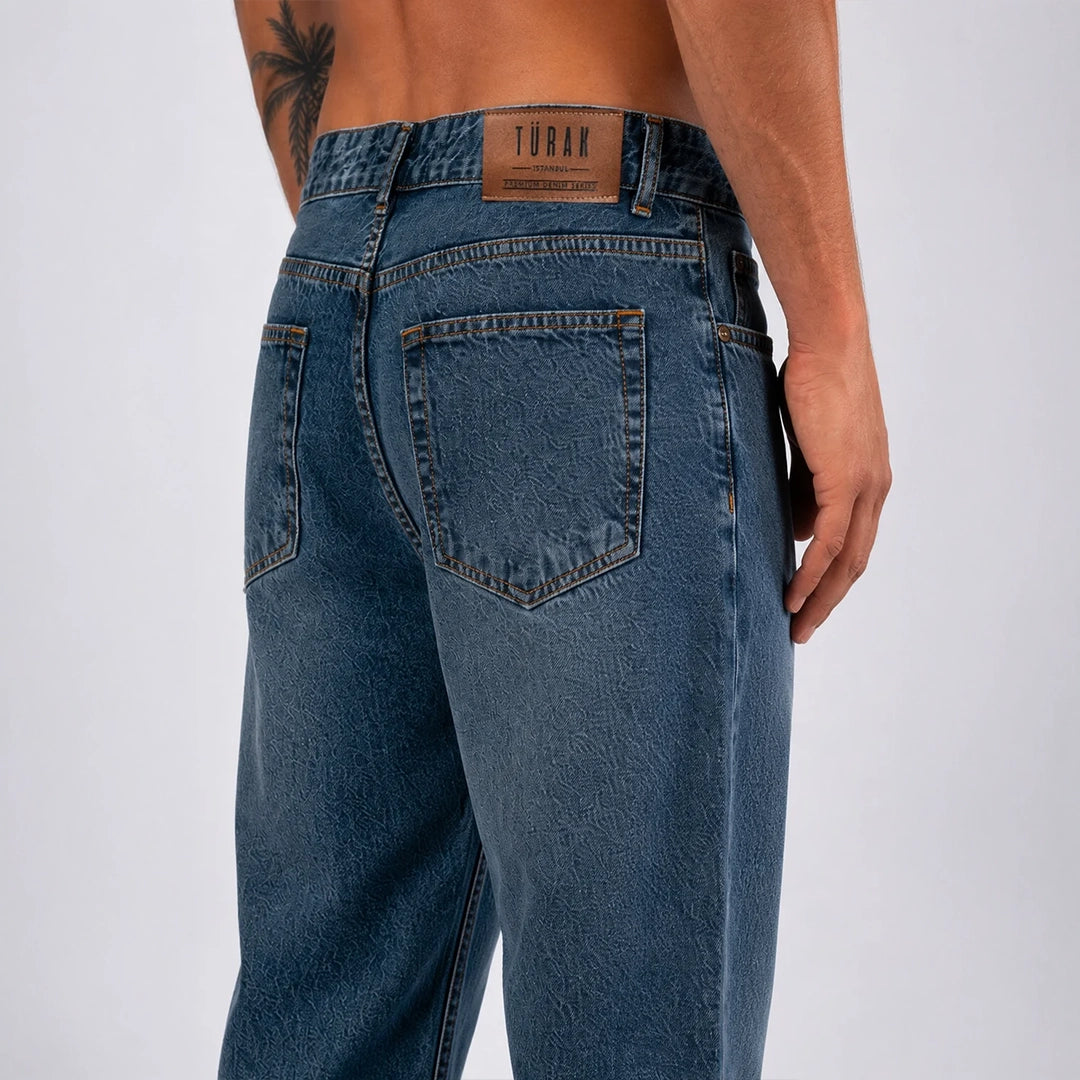 Wide-Leg Denim Jeans