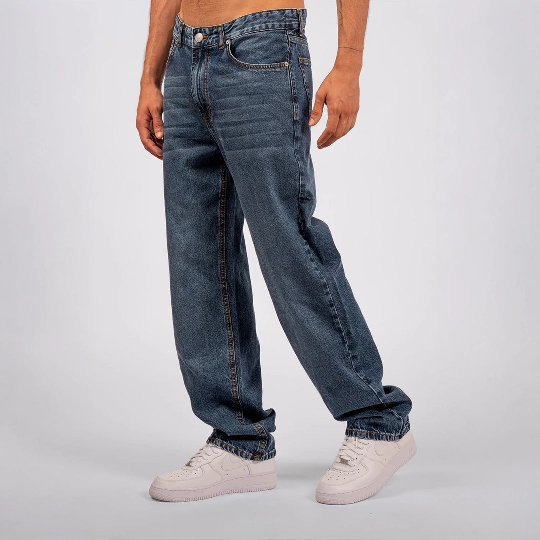 Wide-Leg Denim Jeans