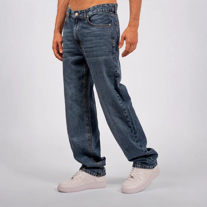 Wide-Leg Denim Jeans