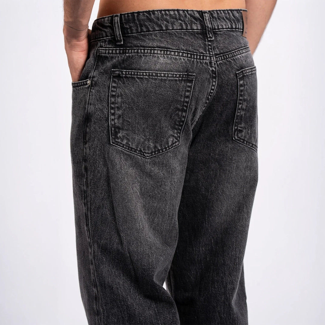 Wide-Leg Denim Jeans