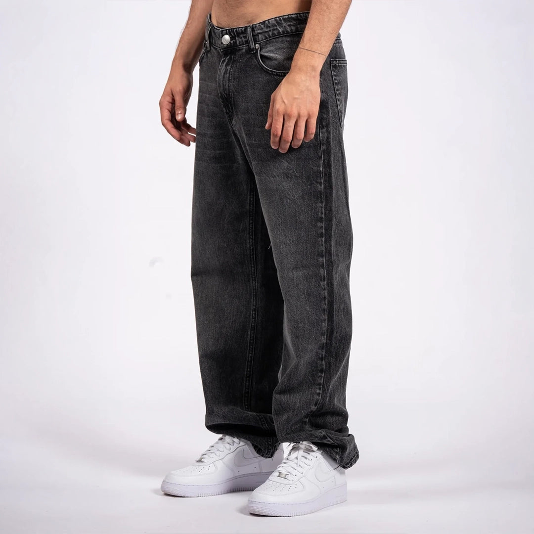 Wide-Leg Denim Jeans