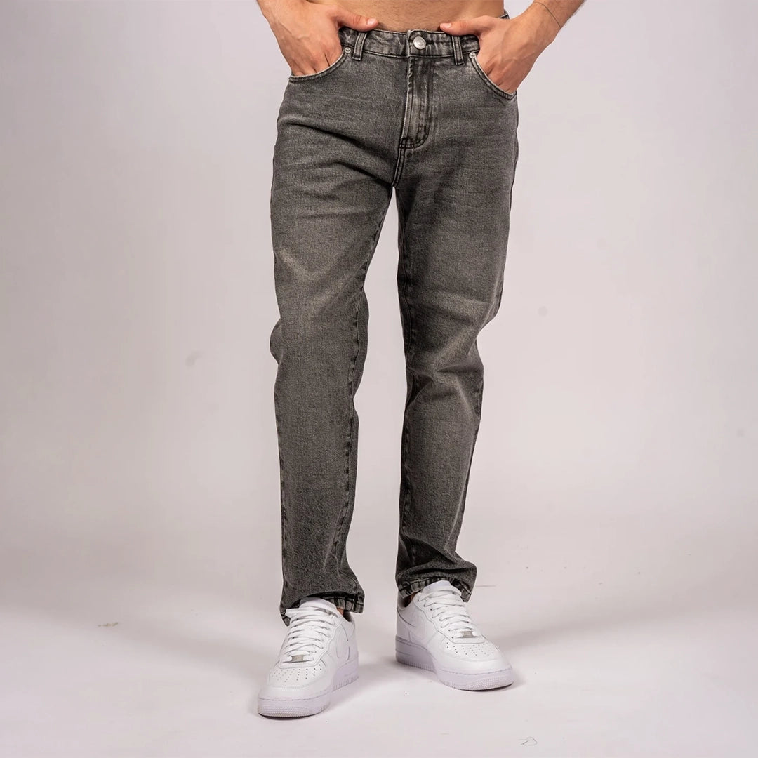 Relaxed Fit Denim Jeans Washed Grey