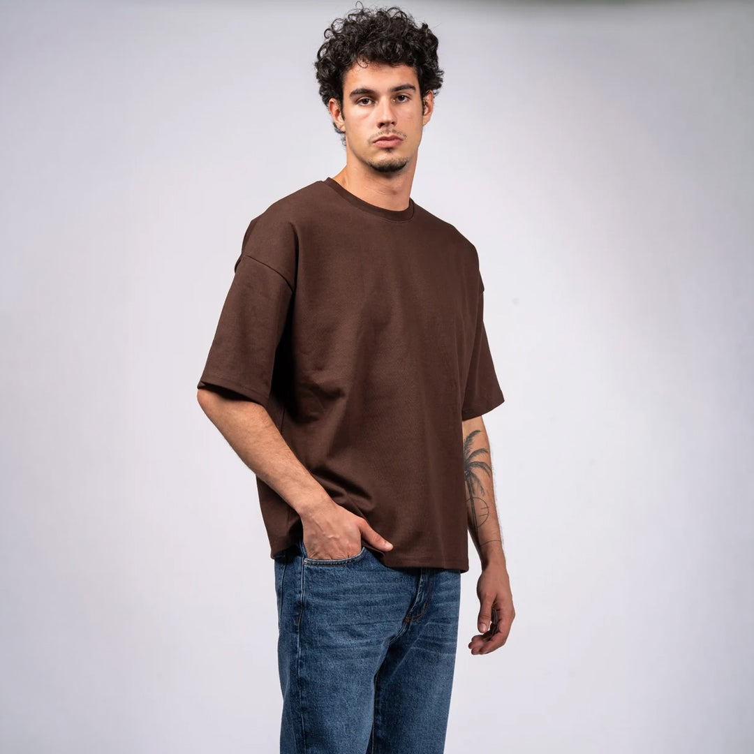 Boxy Heavyweight T-shirt Dark Brown