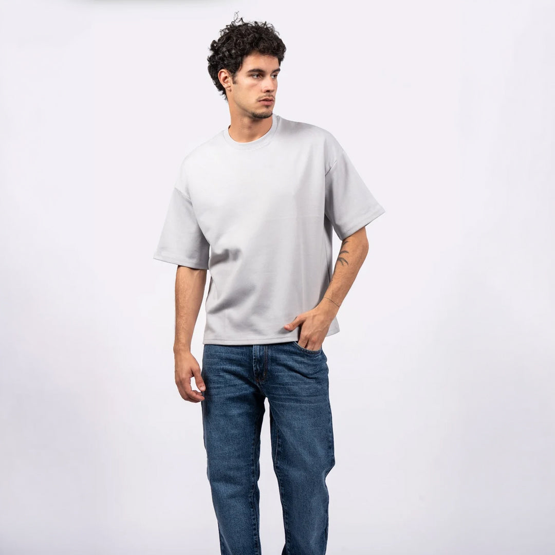 Boxy Heavyweight T-shirt Light Gray