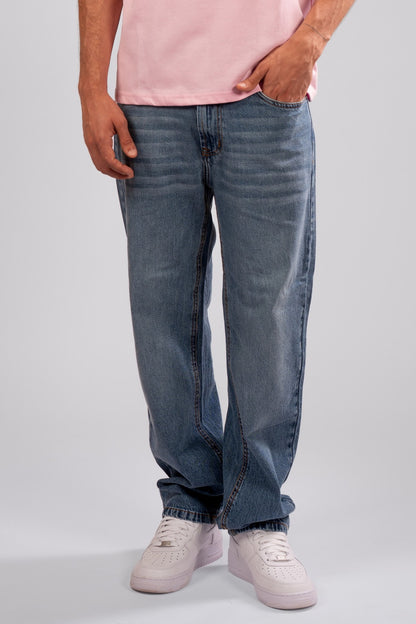 Wide-Leg Denim Jeans