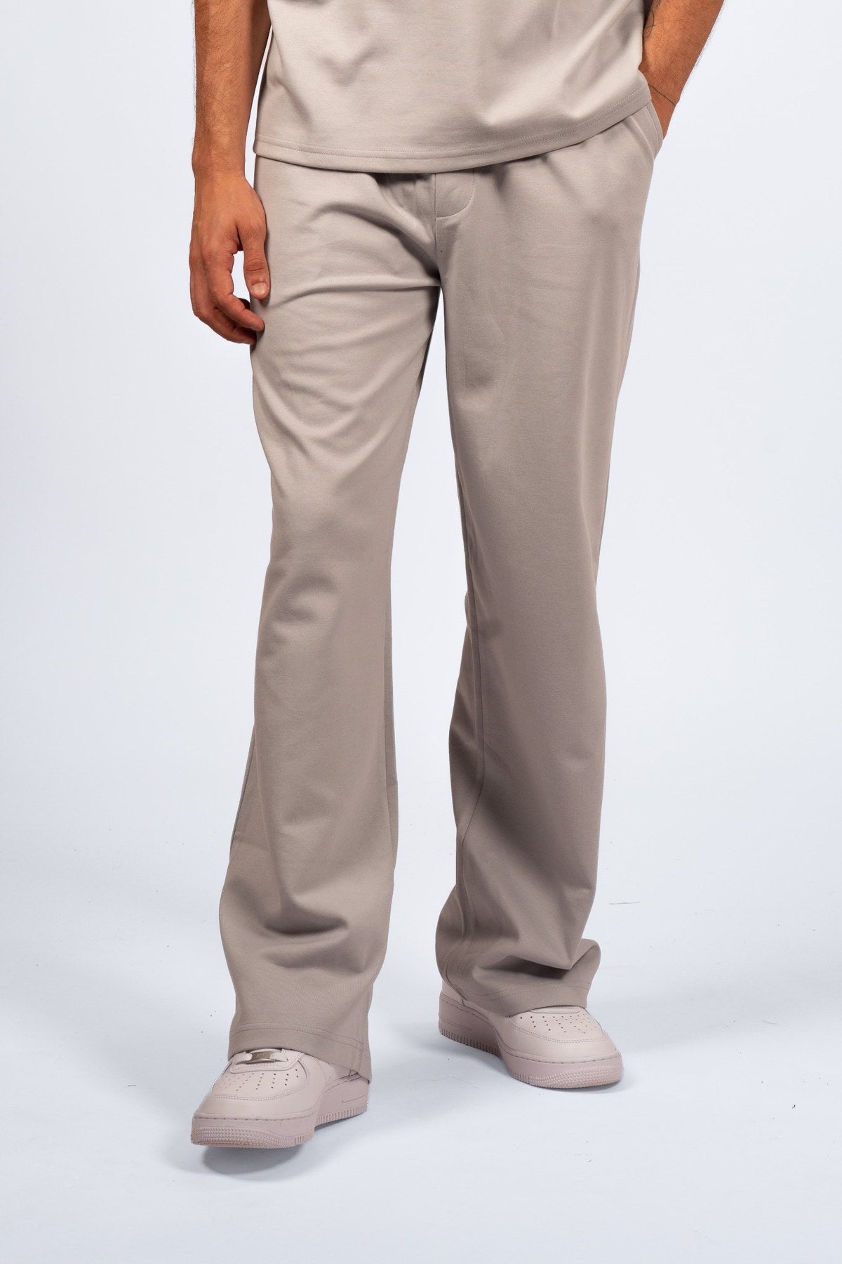 Interlock Straight-Leg Pant Light Gray