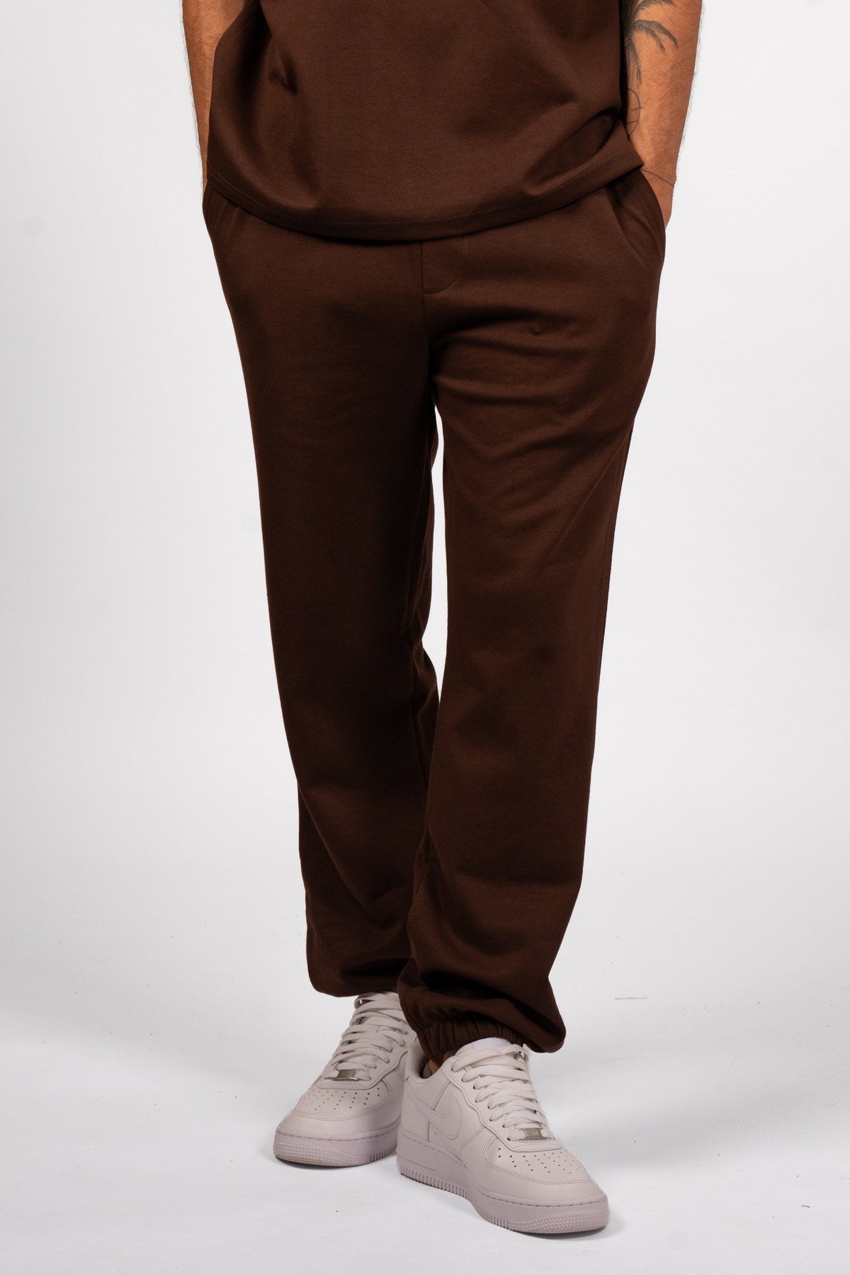 Interlock Jogger Pants Dark Brown